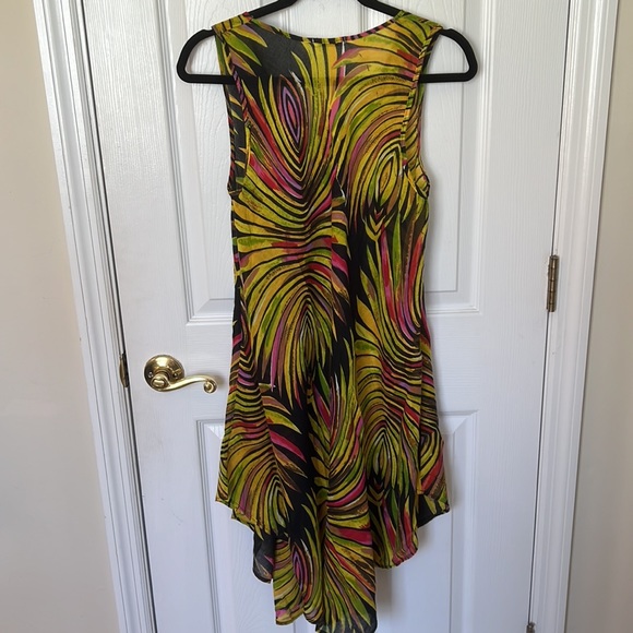 Coco Cabana Colorful Design Lightweight Resort Beach Pool Dress Cover Up Sz M - Picture 5 of 11